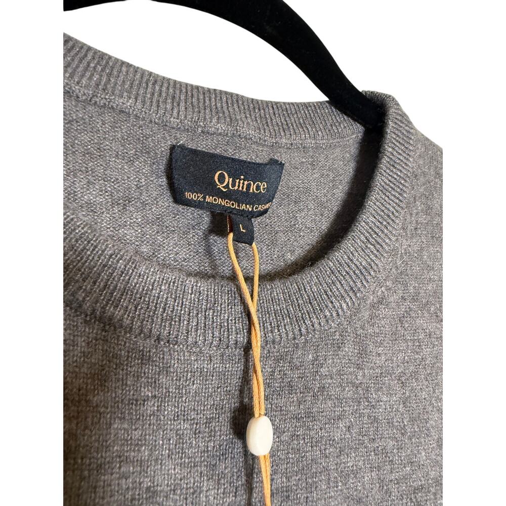 NWT Quince Mongolian Cashmere Crewneck Sweater in Elk Brown Men's Sz. L - Picture 3 of 7